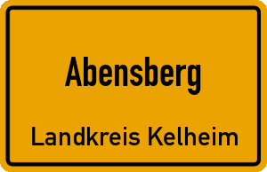 Ortschild Abensberg