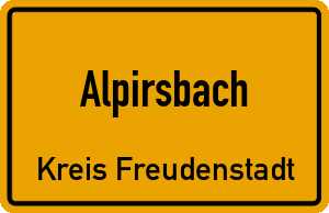 Ortschild Alpirsbach