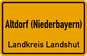 Ortschild Altdorf (Niederbayern)