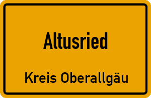 Ortschild Altusried