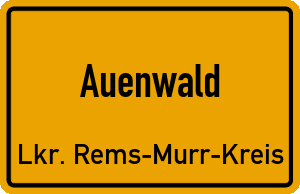 Ortschild Auenwald