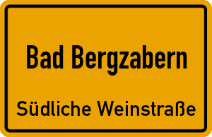 Ortschild Bad Bergzabern