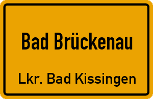 Ortschild Bad Brückenau