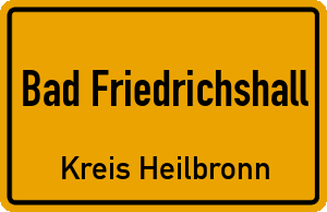 Ortschild Bad Friedrichshall