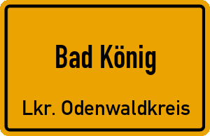 Ortschild Bad König