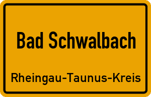 Ortschild Bad Schwalbach