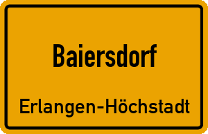 Ortschild Baiersdorf