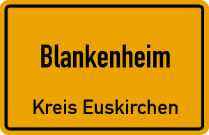 Ortschild Blankenheim