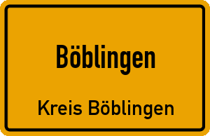 Ortschild Böblingen