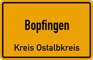 Ortschild Bopfingen