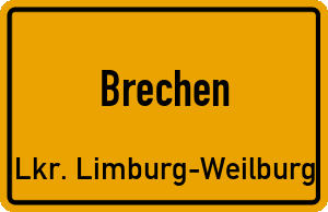 Ortschild Brechen