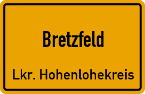 Ortschild Bretzfeld