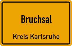 Ortschild Bruchsal