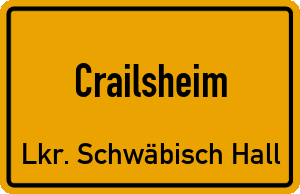 Ortschild Crailsheim