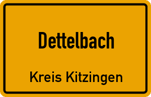 Ortschild Dettelbach