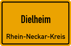 Ortschild Dielheim