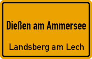 Ortschild Dießen am Ammersee
