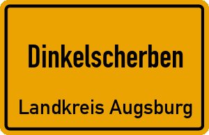 Ortschild Dinkelscherben