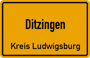 Ortschild Ditzingen