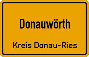 Ortschild Donauwörth