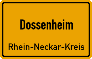Ortschild Dossenheim