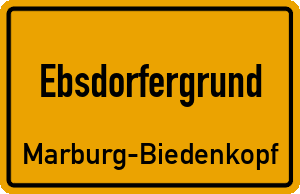 Ortschild Ebsdorfergrund