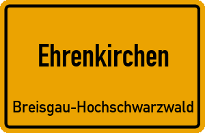 Ortschild Ehrenkirchen