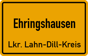 Ortschild Ehringshausen