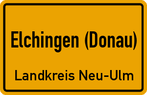 Ortschild Elchingen (Donau)