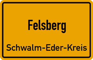Ortschild Felsberg