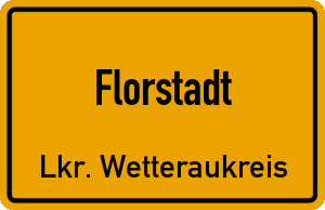 Ortschild Florstadt