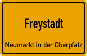 Ortschild Freystadt