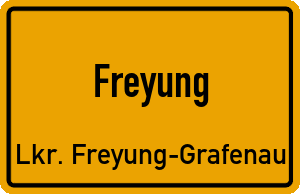 Ortschild Freyung