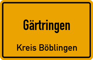 Ortschild Gärtringen