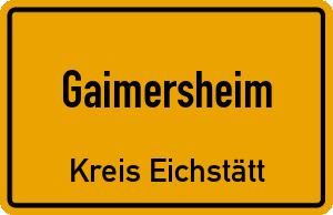Ortschild Gaimersheim