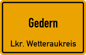Ortschild Gedern