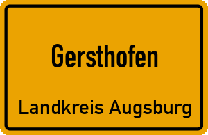 Ortschild Gersthofen