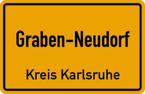 Ortschild Graben-Neudorf