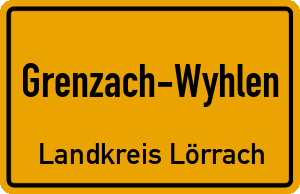 Ortschild Grenzach-Wyhlen