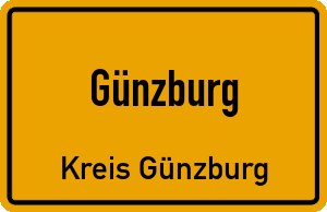 Ortschild Günzburg