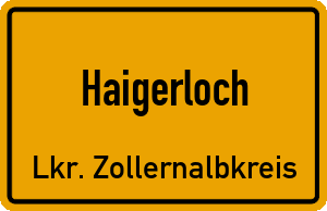 Ortschild Haigerloch