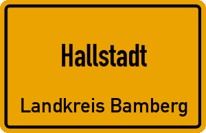 Ortschild Hallstadt