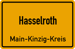 Ortschild Hasselroth