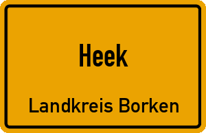 Ortschild Heek