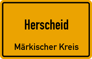 Ortschild Herscheid