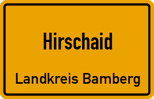 Ortschild Hirschaid