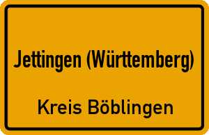 Ortschild Jettingen (Württemberg)
