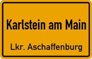 Ortschild Karlstein am Main