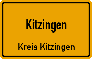 Ortschild Kitzingen
