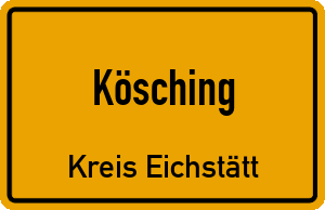 Ortschild Kösching
